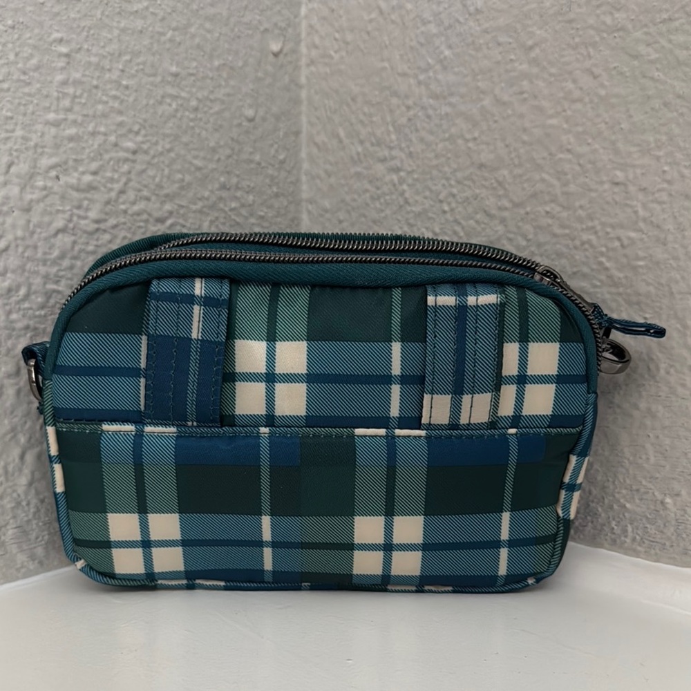 NWOT LUG Mini Convertible Hip Pouch - Coupe in Flannel Plaid Navy - Picture 2 of 12
